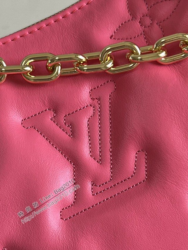 LV專櫃2023新款Over The Moon月亮手袋 M59915玫 路易威登Monogram刺繡腋下肩背斜挎女包 dn1196